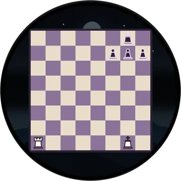 Moonrise Chess playing on a round watch screen, view 3