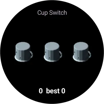Cup Switch playing on a round watch screen, view 2