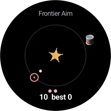 Frontier Aim playing on a round watch screen, view 2